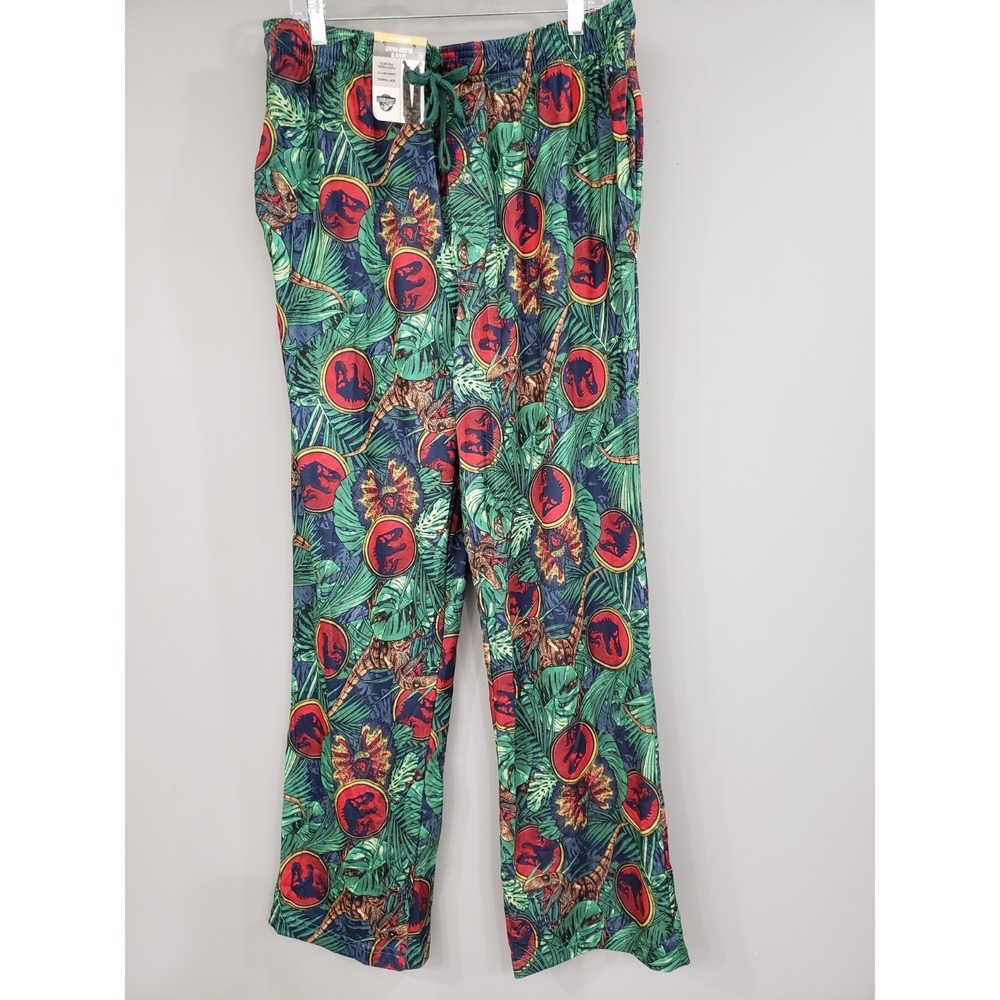 NEW LARGE JURASSIC‎ WORLD PARK DINOSAUR SLEEP LOUNGE PANTS MENS DAD GIFT